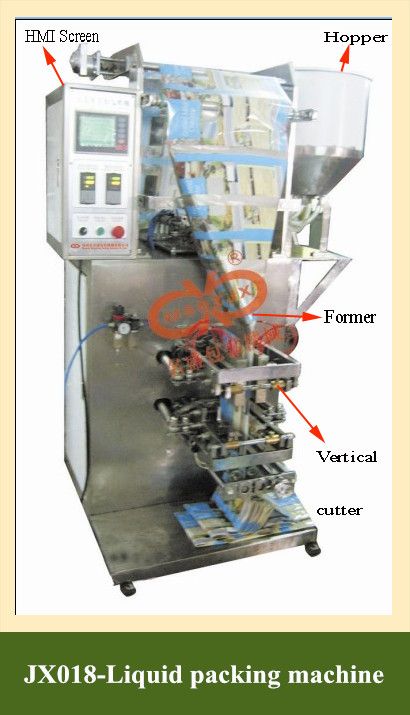 Automatic four-side seal liquid packaging machinery for multiple bags