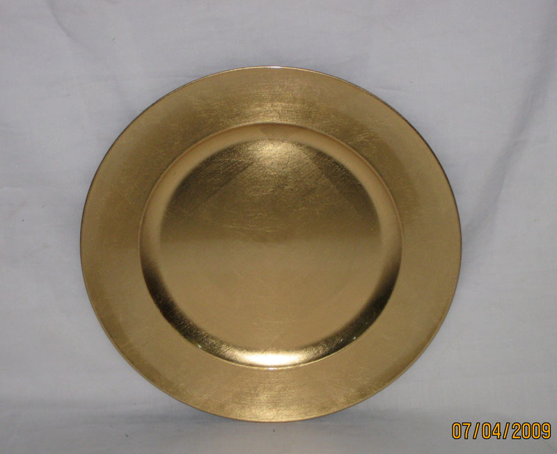 Golden charger plate