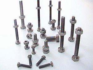bolts, nuts, screws of titanium