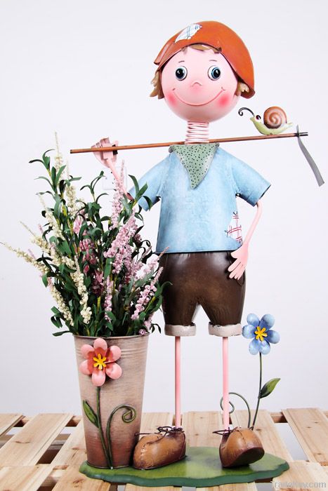 decorative Metal Doll for Garden and Home