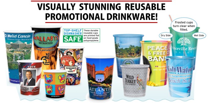 FULL COLOR PROMOTIONAL PLASTIC  & PAPER CUPS