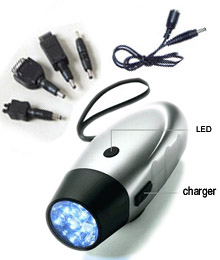 Dynamo charger with 5 LED Torch