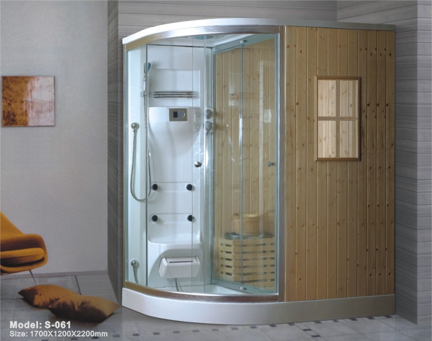 Luxurious steam rooom with sauna room(latest design for 2006)