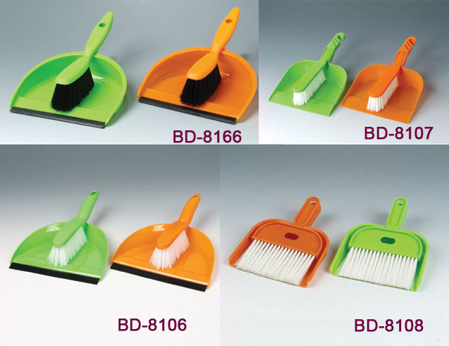 plastic dustpan, dustpan with brush