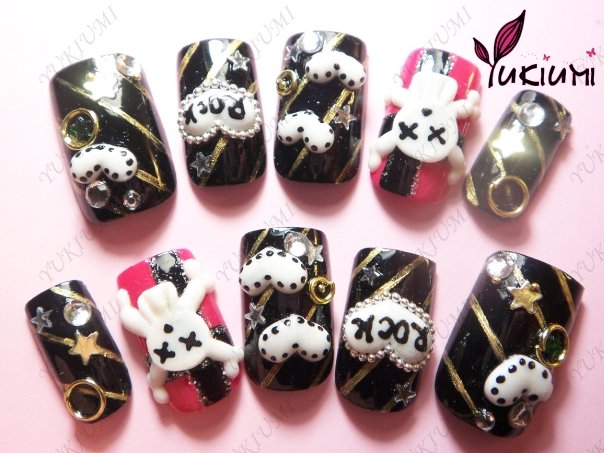 Japanese style hand made 3D nails