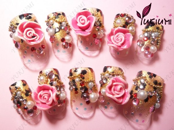 Japanese style hand made 3D nails !!!