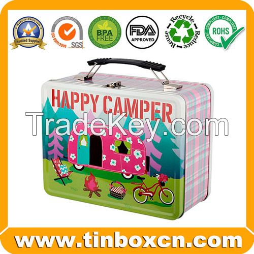 Lunch Tin, Lunch Box, Tin Lunch Can, Tin Box With Handle, Food Packaging