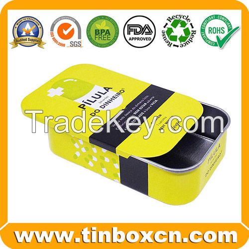 Mint Tin, Mint Box, Slide Tin, Sliding Tin, Clac-clic Tin Can, Food Packaging