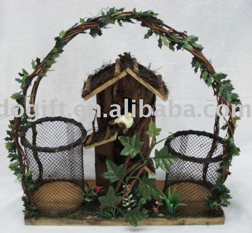 wooden house, bird house, pen holder , , christmas decoration, sTOCK