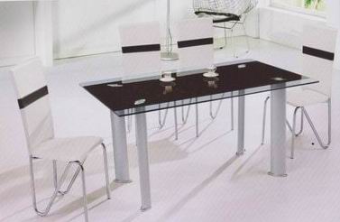 glass table and dining chair