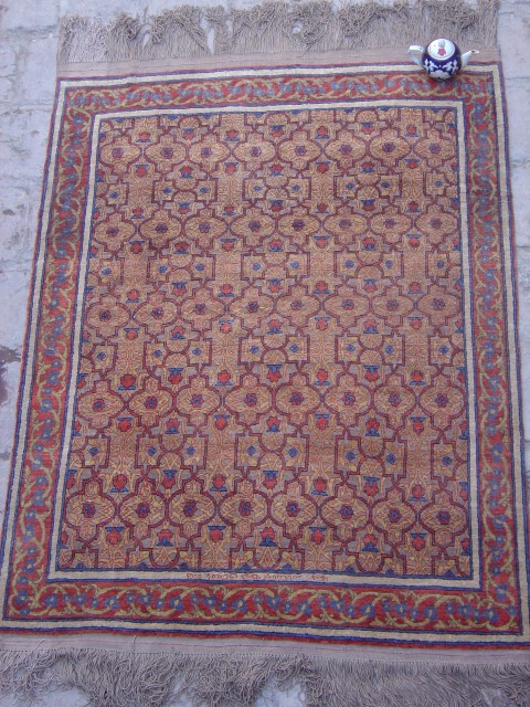 Handmade silk on silk carpet