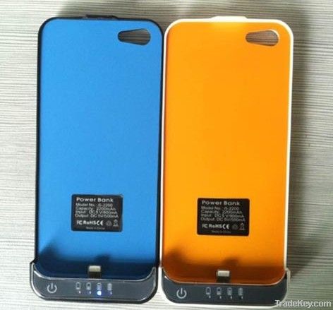 2200mah External Backup Battery Charger Case For iphone 5