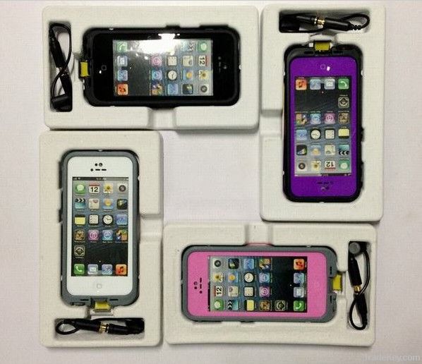 Waterproof dirtproof shockproof case for iphone 5 with retail package