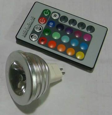 Brand New 1*3W RGB- MR16 High Power LED SpotLight .Lighting Project