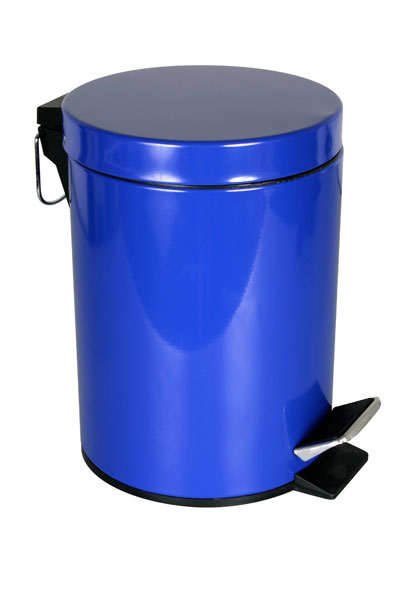 Trash bin 5 liters with pedal blue