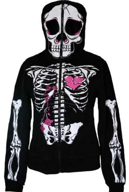 Womens Skull Hoodies For Bikers