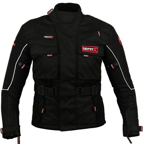 Textile Motorbike Jacket Long Black