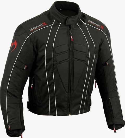 Textile Motorbike Jacket Short Black