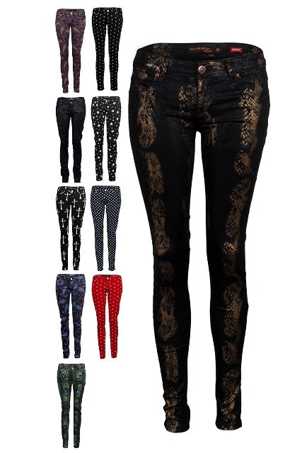 Ladies Printed Jeans