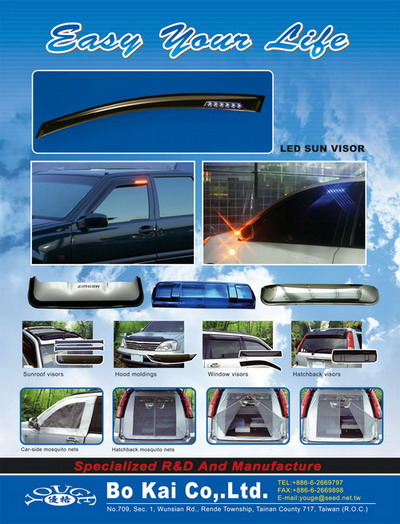 Window visor , LED RAIN VISOR