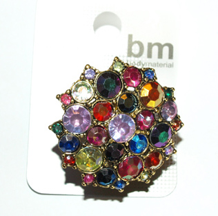 Assorted stone & color finger ring