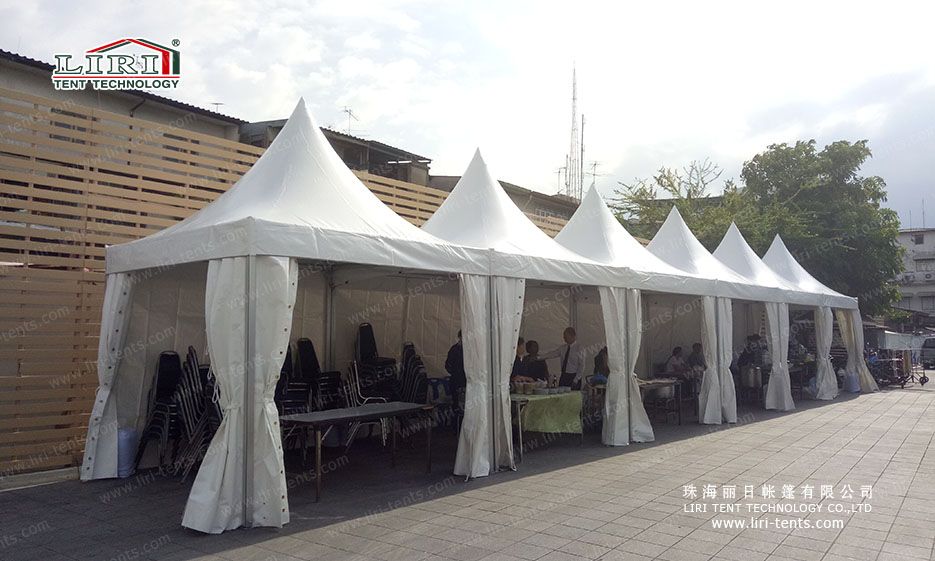 High Quality Aluminum Pagoda Tent With Plain White PVC Sidewall For Event