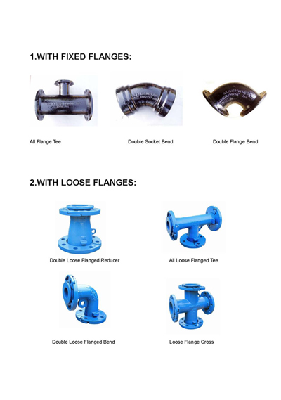 Ductile iron fittings to EN545/ISO2531/BS4772