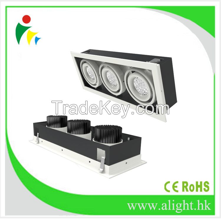 Cree COB LED Grille Light 15WX3 aluminum Die-casting Ceiling light led lamp