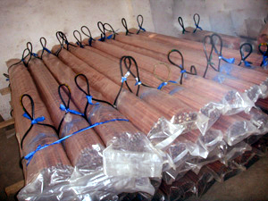 copperbonded ground rods of various Models