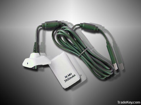 for XBOX 360 4800mah battery pack & chargeable cable