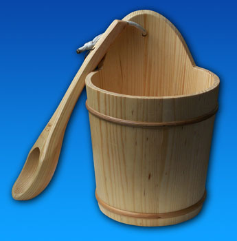 Sauna bucket and scoop
