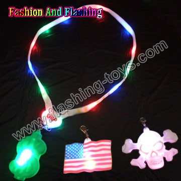 Flashing Necklace/Lanyard with Multicolor Light