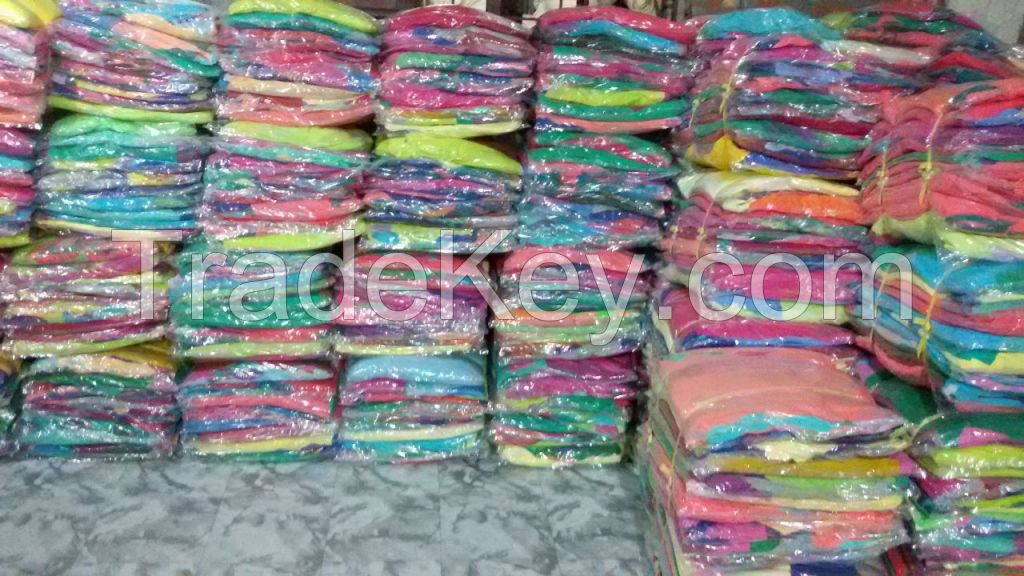 100% Cotton Color Non-Stitched Wiping Rags
