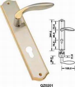 zinc alloy lever on plate