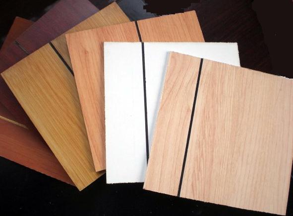 wood grain grooved paper overlay  plywood