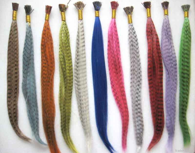 GRIZZLY Synthetic Feather Hair Extension with beads