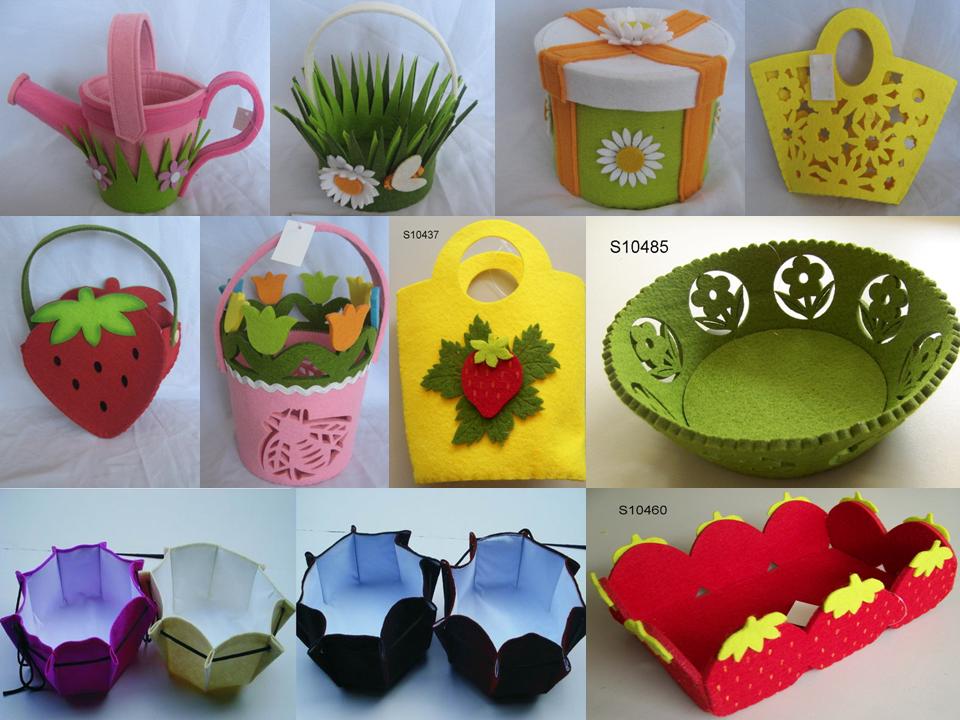 Felt Bucket & felt basket & bag & case & box & plate