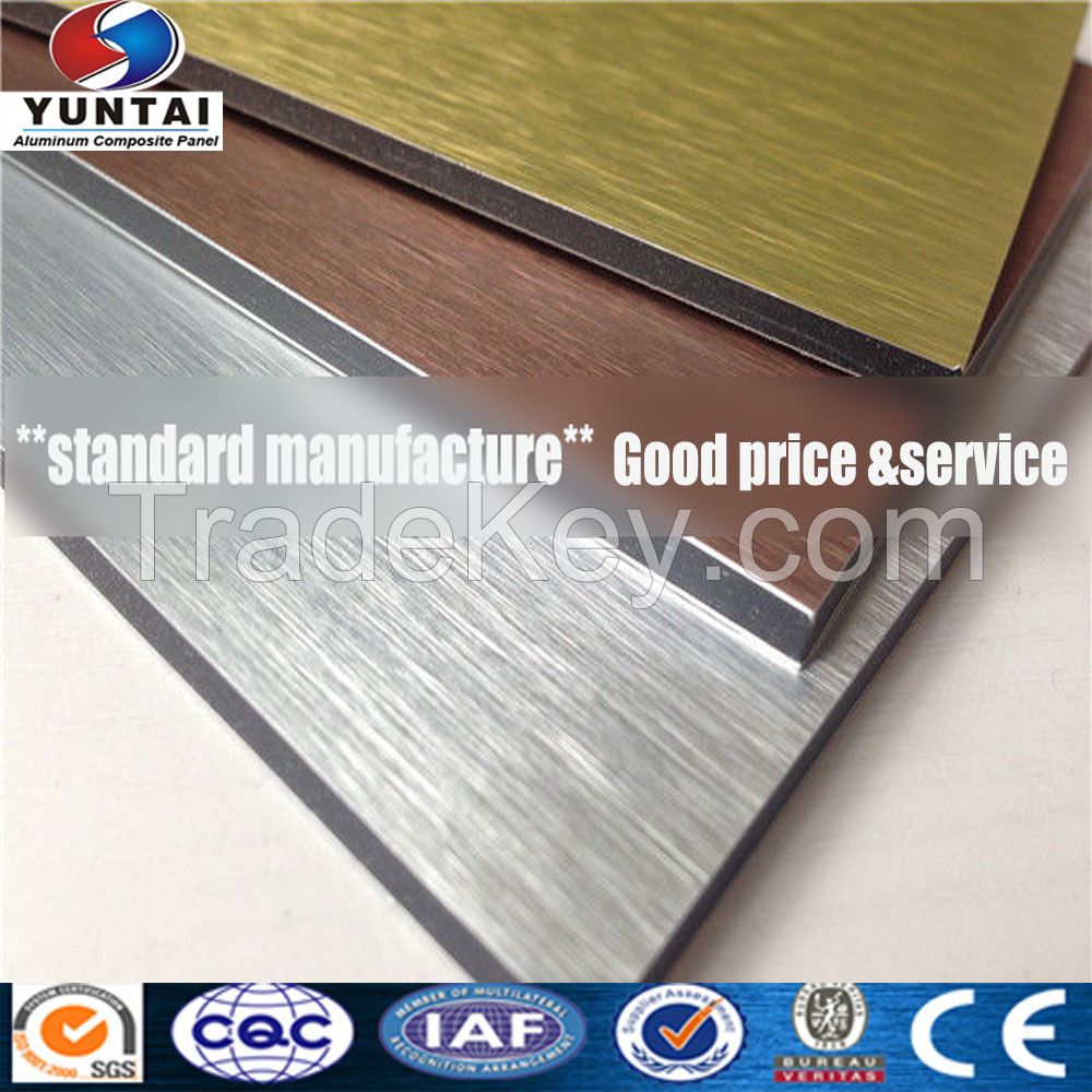 Brushed aluminium composite panel alucobond panel best price