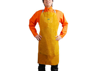 Golden Full Leather Chest-protecting Bib Apron