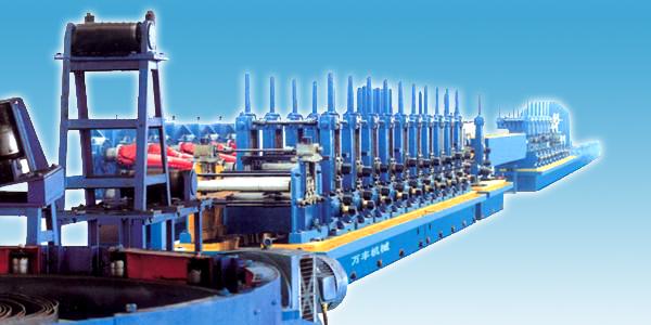 Straight seam and high frequency welded pipe mill line