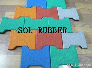 Interlock rubber paver, dog-bone  paver , rubber paver, horse paver