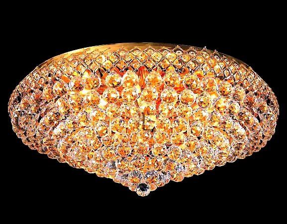 Crystal Ceiling Lamp in Gold Plated Finish/Size:W76cm*H33cm