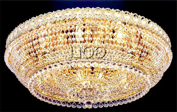 Crystal Ceiling Lamp in Gold Plated Finish/Size:W120cm*H50cm