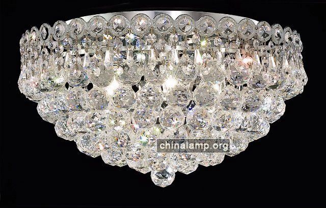 Crystal Ball Ceiling Light in Polished Chrome Finish/Size:W45cm*H25cm