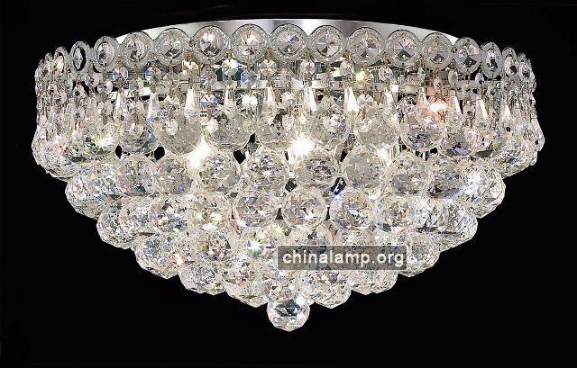 Crystal Ceiling Lamp in Gold Plated Finish/Size:W120cm*H50cm