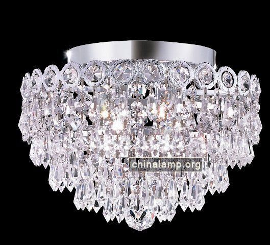 Crystal Surface Mounted light in Polished Chrome Finish/Size:W30cm*H25cm