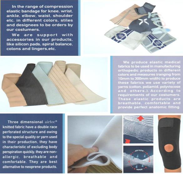 Orthopedic soft products, spacer fabric and elastic fabric for belt