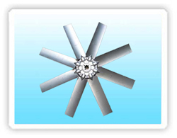 Aluminum axial flow impeller