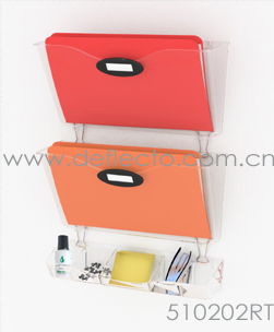 2 letter size premium wall pockets + 2 labels + tray organizer