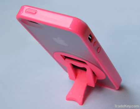 Fold Case TPU+PC with 360 degree bracket for iPhone5